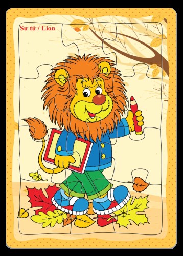 Xếp hình A5 - 12 mảnh_Sư tử - Đồ chơi Trẻ Em Tia Sáng - Công Ty TNHH Sản Xuất - Thương Mại & Dịch Vụ Tia Sáng